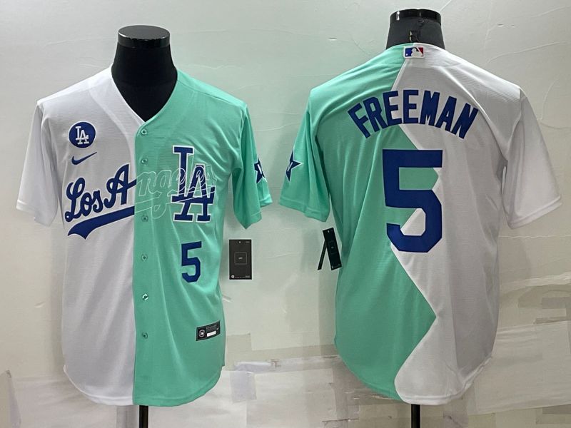 Men Los Angeles Dodgers 5 Freeman green white Nike 2022 MLB Jerseys